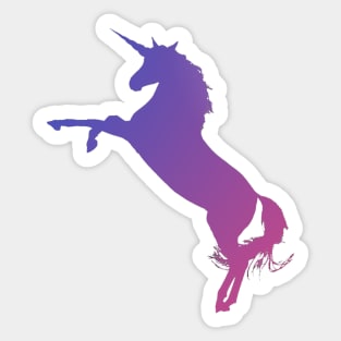 Purple and pink unicorn Sticker